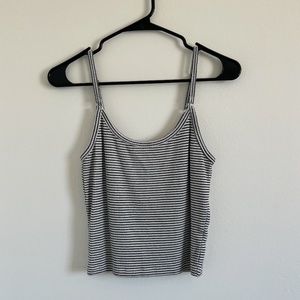 Forever 21 Black & White Striped Tank Top